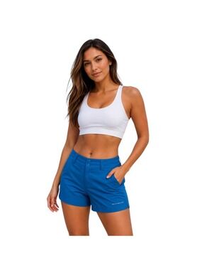Columbia PFG Coral Point II Omni-Shade Blue Outdoor Shorts Women’s XS